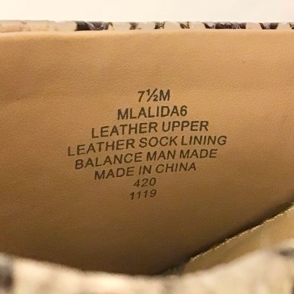 Marc Fisher 7.5 Women's Lalida Espadrille Wedge Sandals Snakeskin Print Leather - Picture 7 of 11